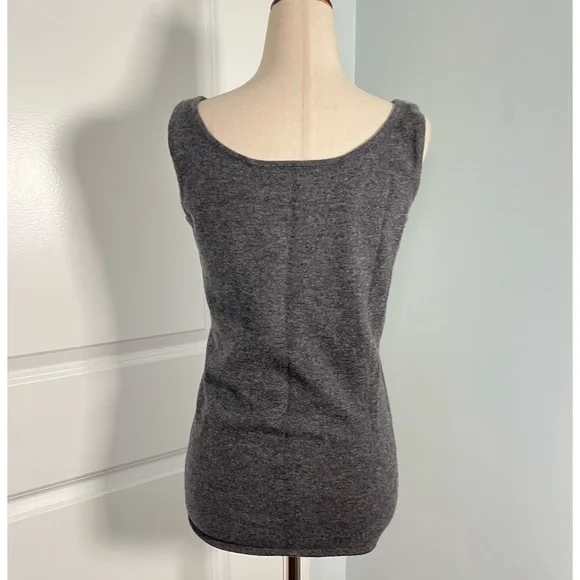 Claudia Nichole 100% cashmere gray tank sweater size S - Picture 9 of 10